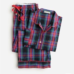 J.Crew Black Stewart Tartan Pajama Top - long-sleeved Shirt in Medium